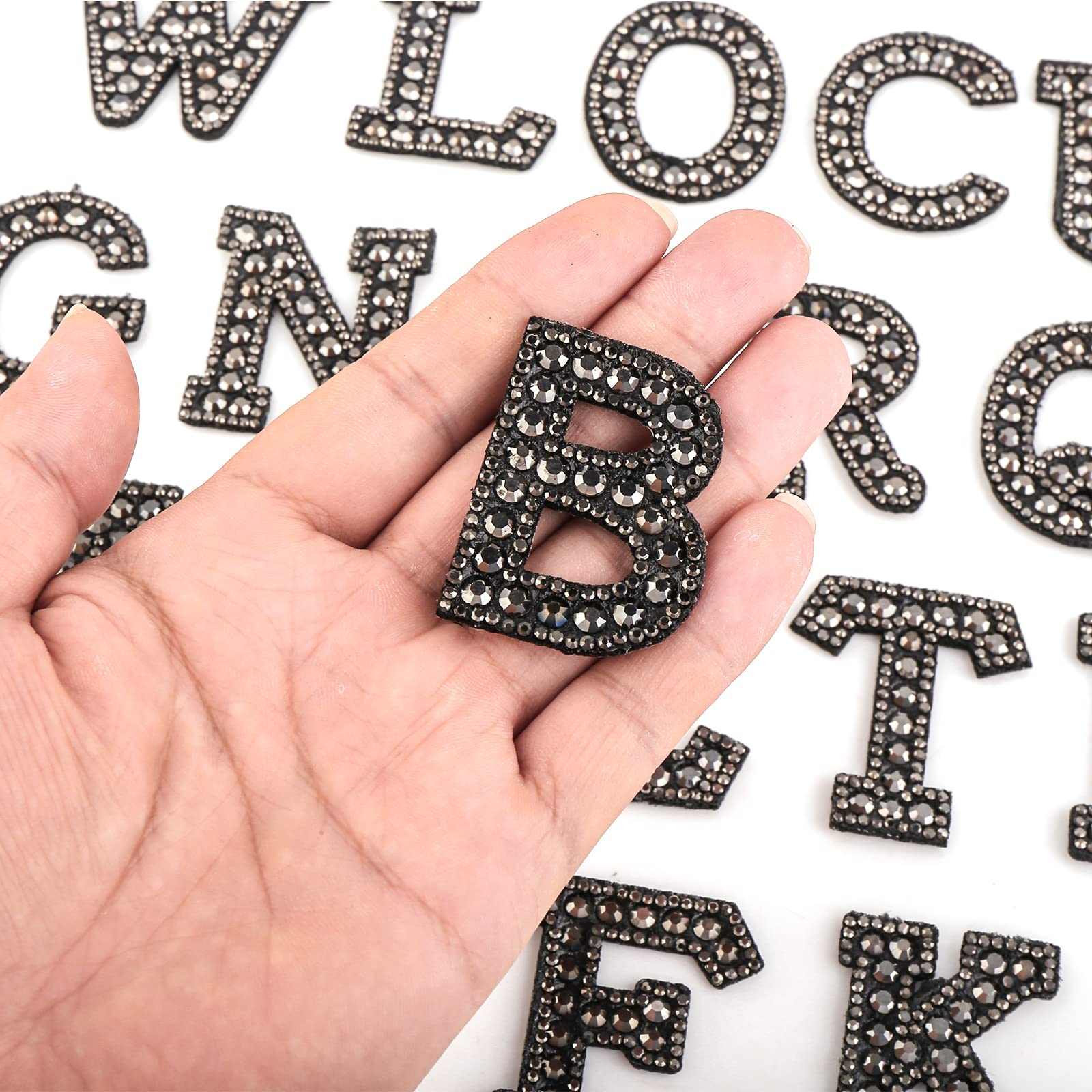 Kfwfuaee Lot De 72 écussons Brodés En Forme De Lettres Et Chiffres