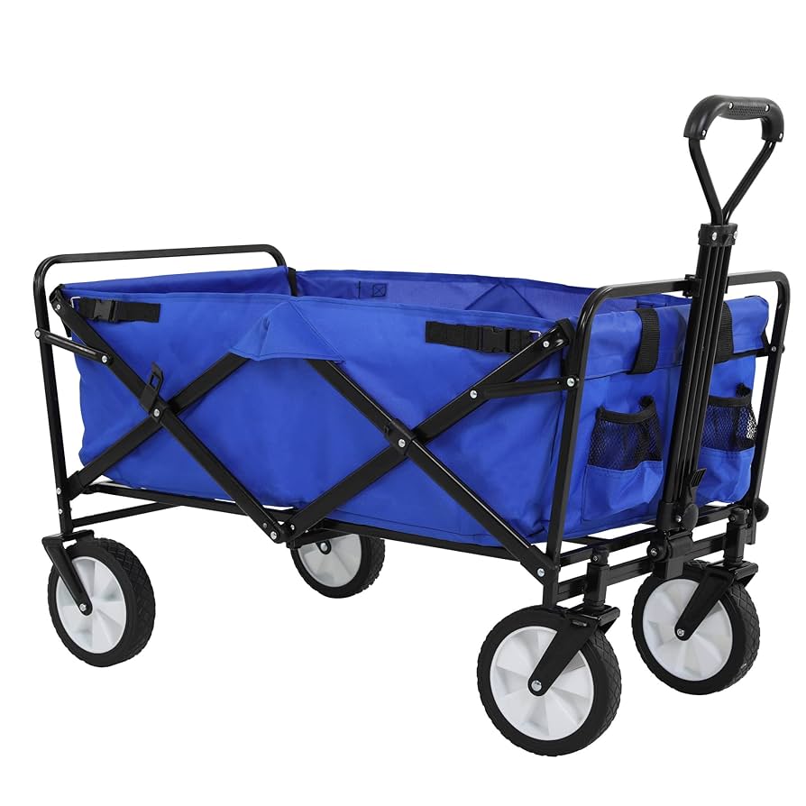 旅行かばん・小分けバッグ Carry Cart, Outdoor Wagon (Blue Color) Amazon.com : CL.Store Collapsible Utility Cart Folding Wagon