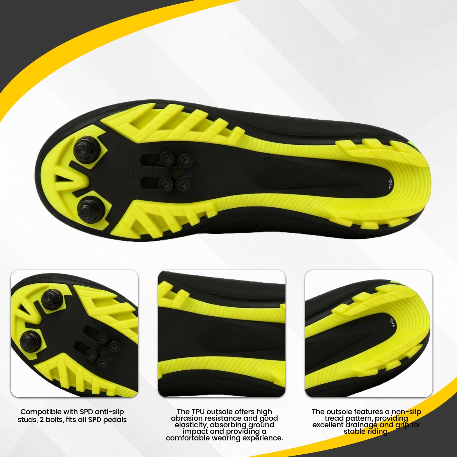 LZQpearl Chaussures De Cyclisme, Hommes Femmes Bottes De Vélo De Montagne, Unisexes Baskets D'extérieur Pro VTT Compatibles avec Tous Les SPD avec Système De Lacets À Rotation Rapide