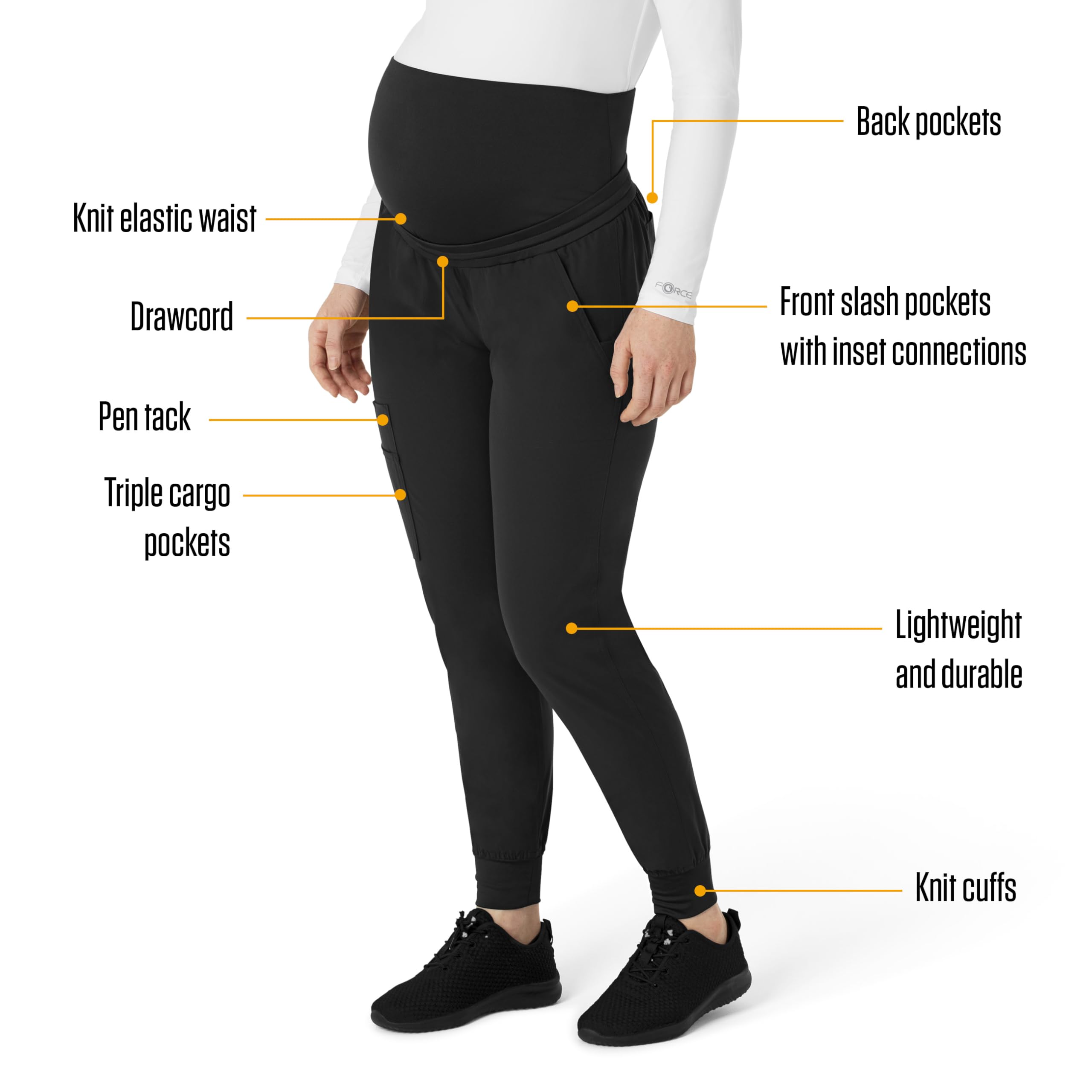 Force Essentials Women's Maternity Jogger Scrub Pant