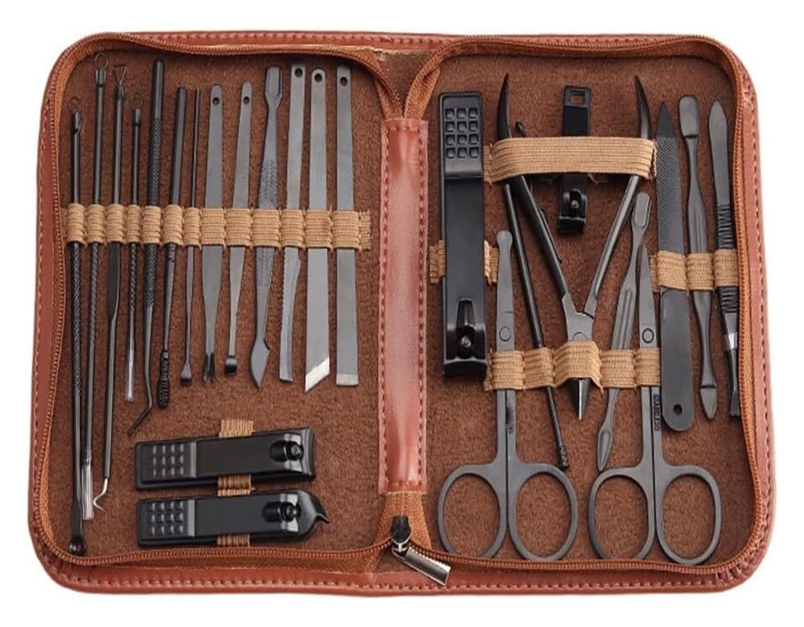 Kit de manicura y cortaúñas de Acero Inoxidable, Juego Completo (D)