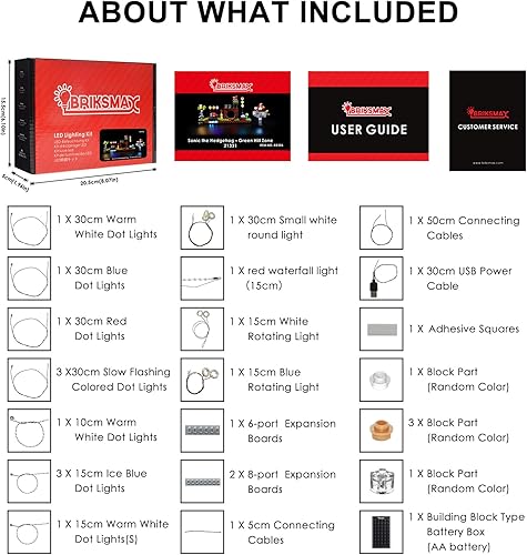 Miniatura 9 de BRIKSMAX Luz para Lego-21331 Sonic The-Hedgehog Green-Hill-Zone - Kit de iluminación LED compatible con Lego Ideas - No incluye el juego Lego
