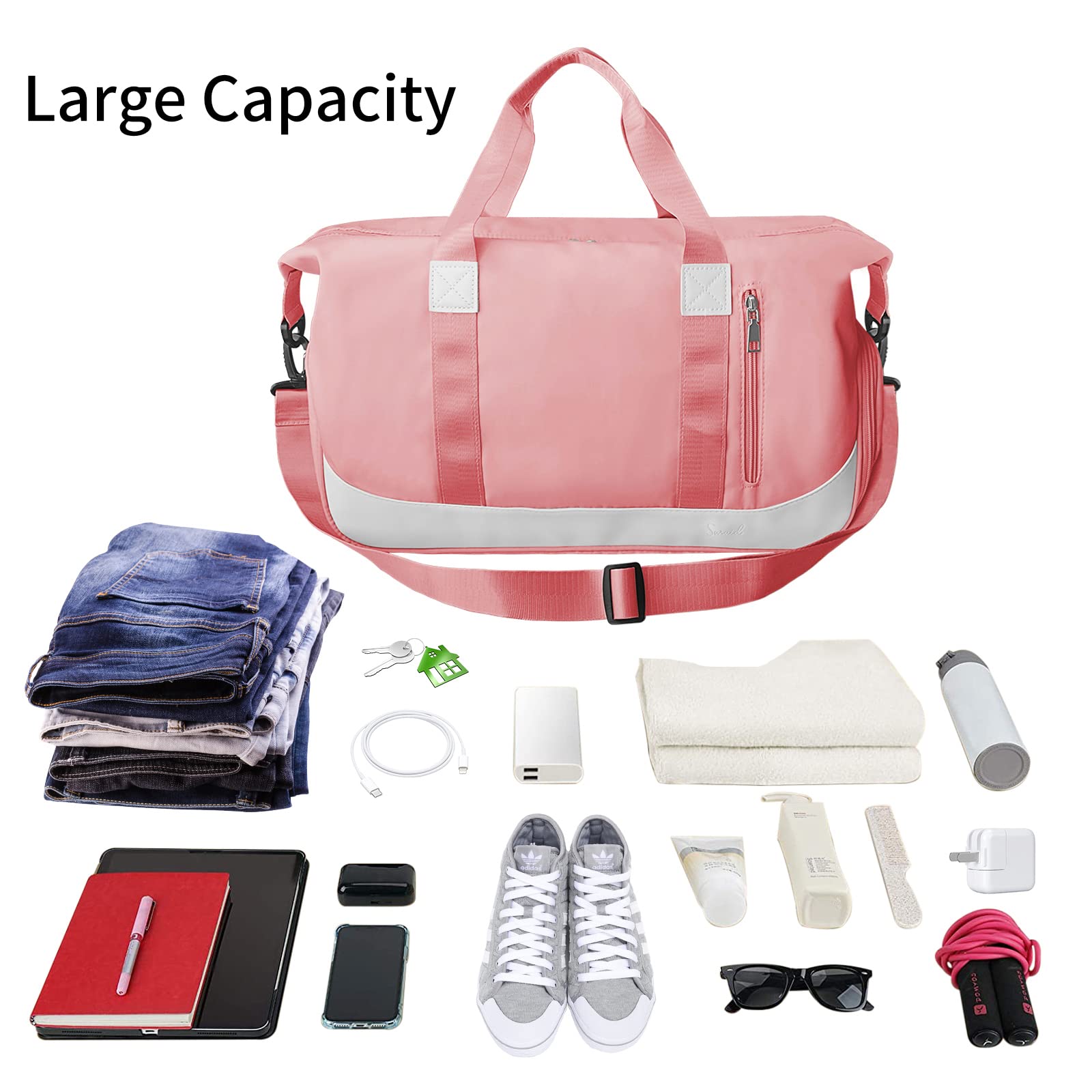 Snapklik.com : Suruid Sports Gym Bag For Women And Men Travel Duffel ...