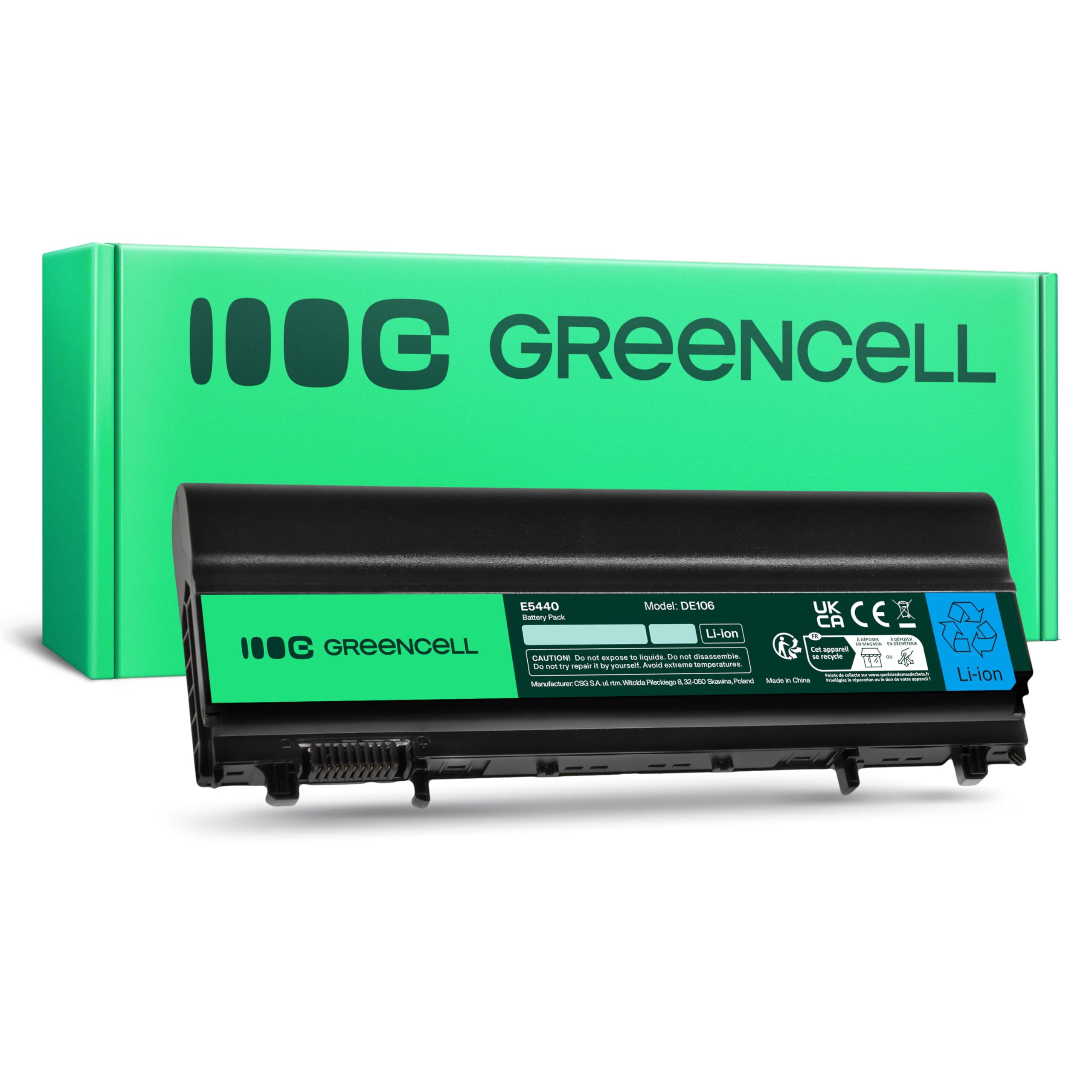 Green Cell Extended Serie 1N9C0 N5YH9 7W6K0 9TJ2J 451-BBID VV0NF Batteria per Portatile Dell Latitude E5440 E 5540 P44G P44G001 (9 Pile 6600mAh 11.1V Nero)