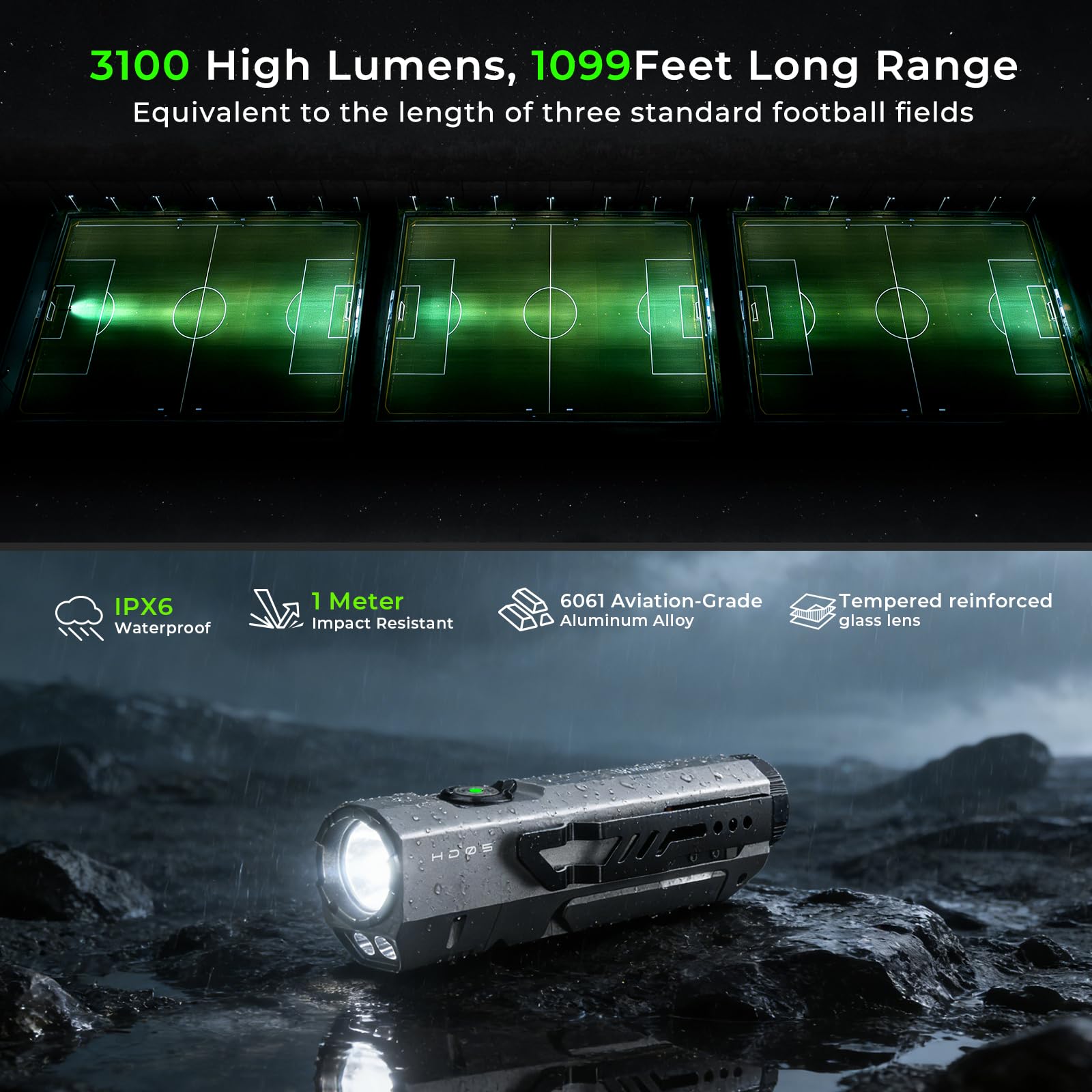 Wurkkos HD05 Flat EDC Flashlight, 3100 Lumens 4-in-1 LED