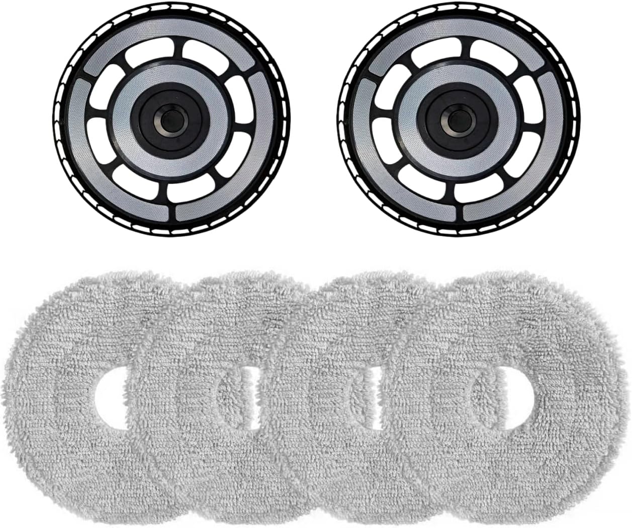 4Wiping Cloths with2 Replacement Holders, Accessories for Roborock Saros10R