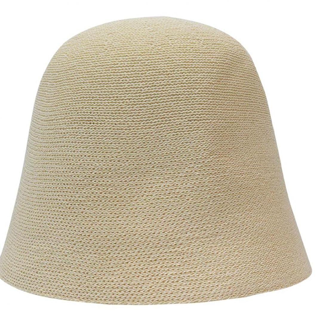 Amazon.co.jp: 薄い通気性のリネンバケットハット女性のニット  