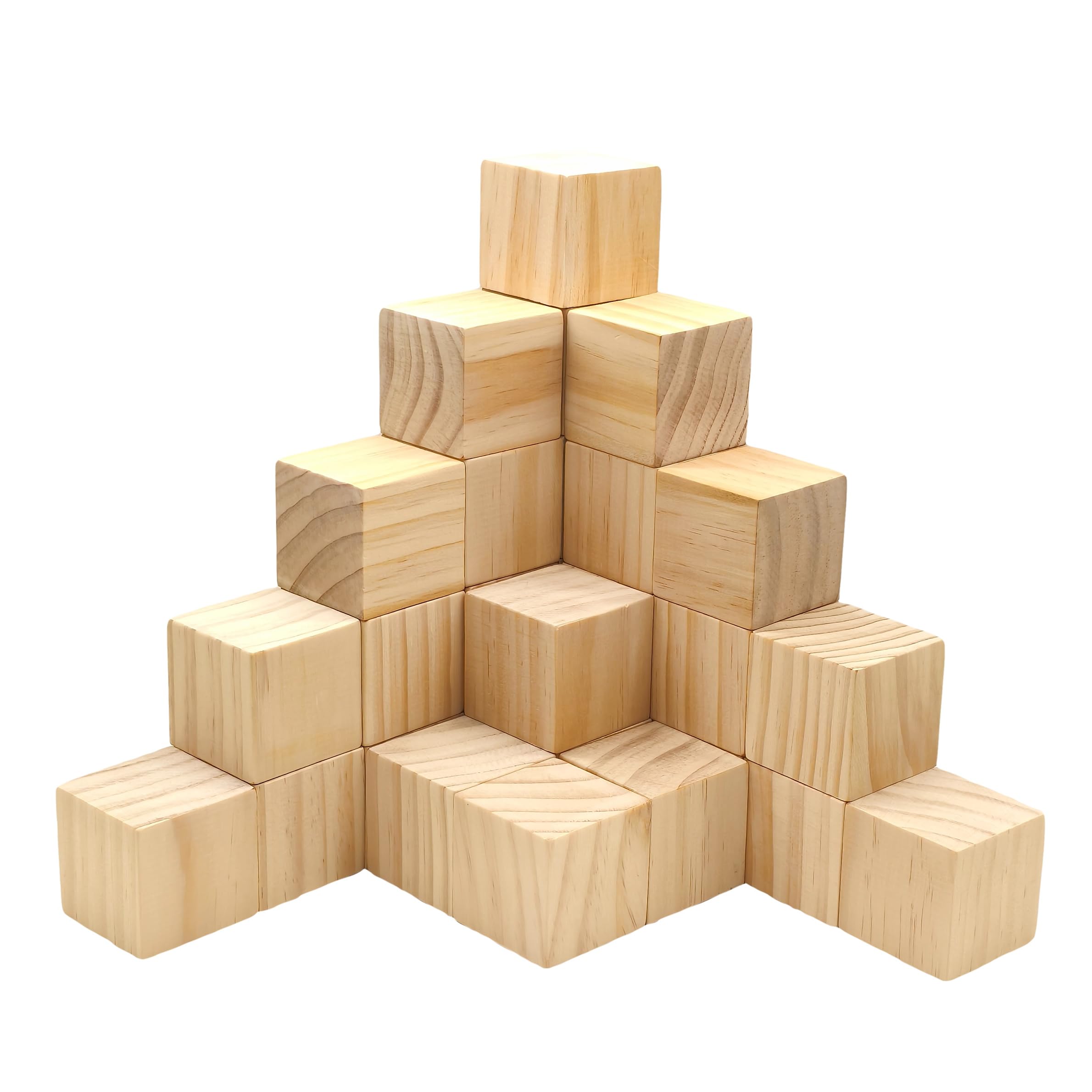 30 PCS 2 Inch Smoothed Wooden Cubes,Unfinished Wood Blocks for Crafts,Wood Square Blocks for Crafts,Shower Blocks to Decorate. 2 inch 30 pcak