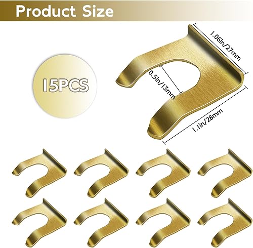 Miniatura 3 de 15 clips de línea de freno, retenedor de línea de freno de metal en forma de U, abrazaderas de manguera de freno, abrazaderas de cable de freno