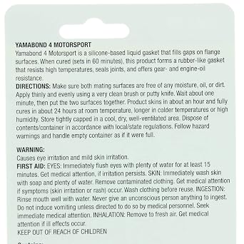 Yamaha Original OEM Yamalube Yamabond 4 Silicone Based Liquid Gasket Yamaha Part# Acc-YAMAB-ON-D4 - (1) 2.5 oz Tube