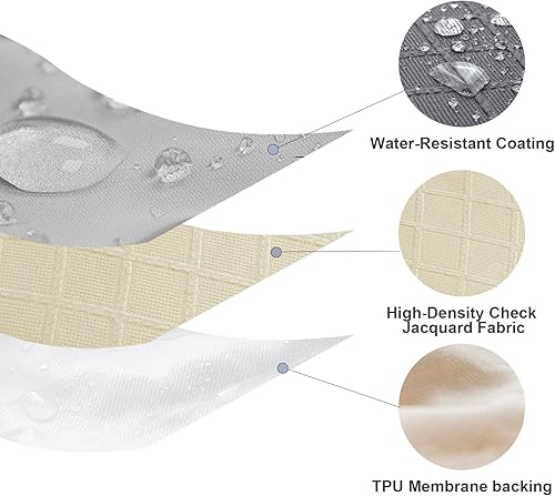Miniatura 4 de Juego de 6 fundas impermeables para asiento de silla de comedor, elásticas, extraíbles y lavables, fundas de asiento para silla de comedor para el