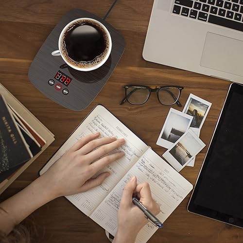 Miniatura 7 de Calentador de taza, calentador de café para escritorio, calentador eléctrico de tazas con tres ajustes de temperatura, placa caliente de café para