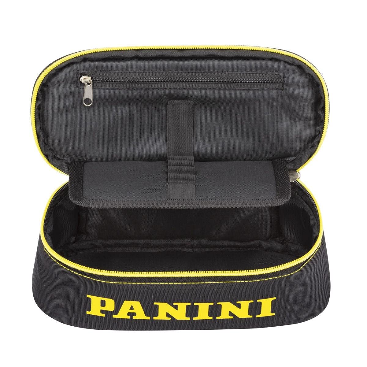 FCP ZAINO SCUOLA Calciatori Panini tondo organizzato 3 scomparti zip + astuccio ovale zip + Omaggio 7 Penne Scatto cancellabili con Gomma e portachiave calcio