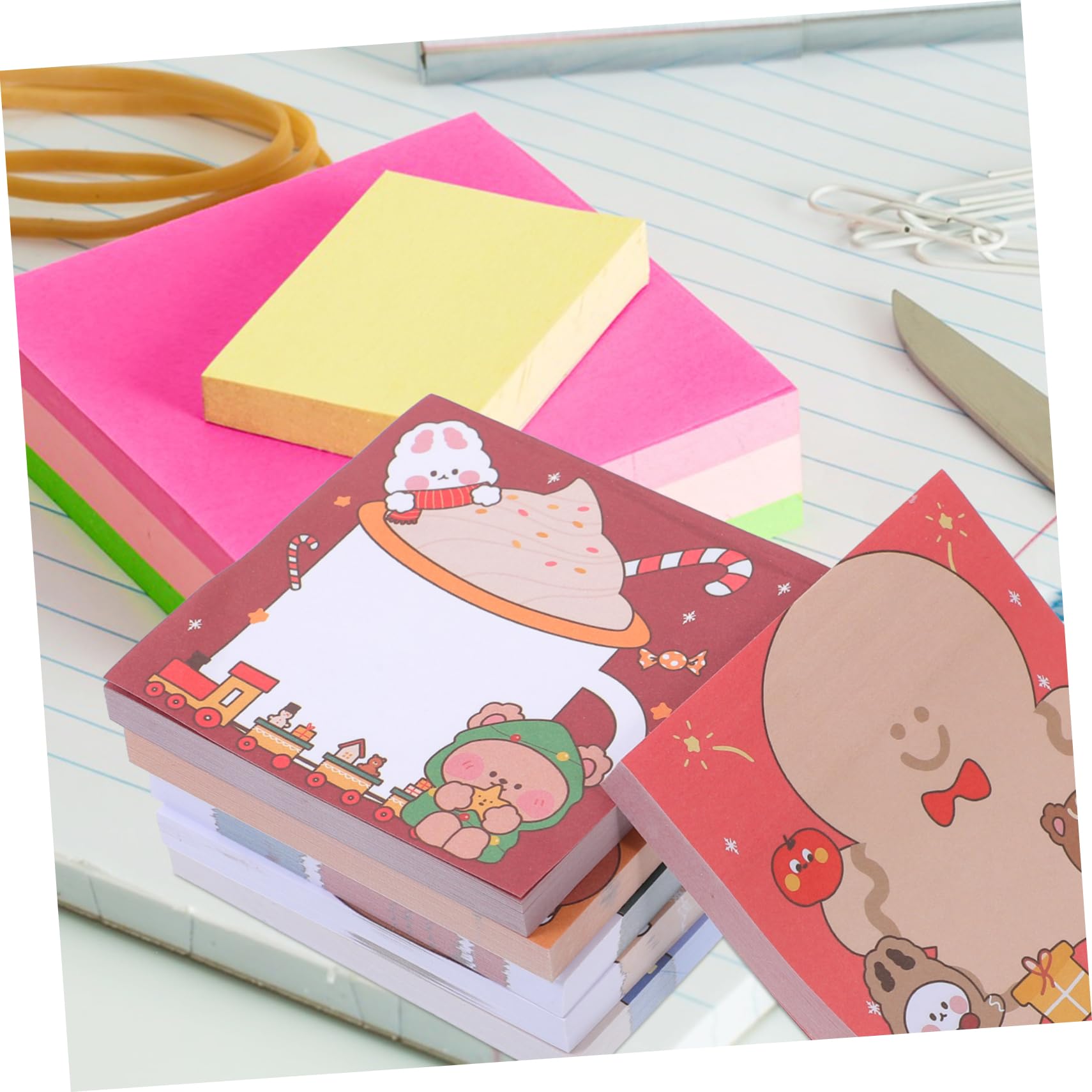 VILLCASE 24stücke Weihnachts- Haftnotizen Selbstklebende Notizzettel Für Schule Büro Und Zuhause Verschiedene Designs Für Nachrichten Und Erinnerungen
