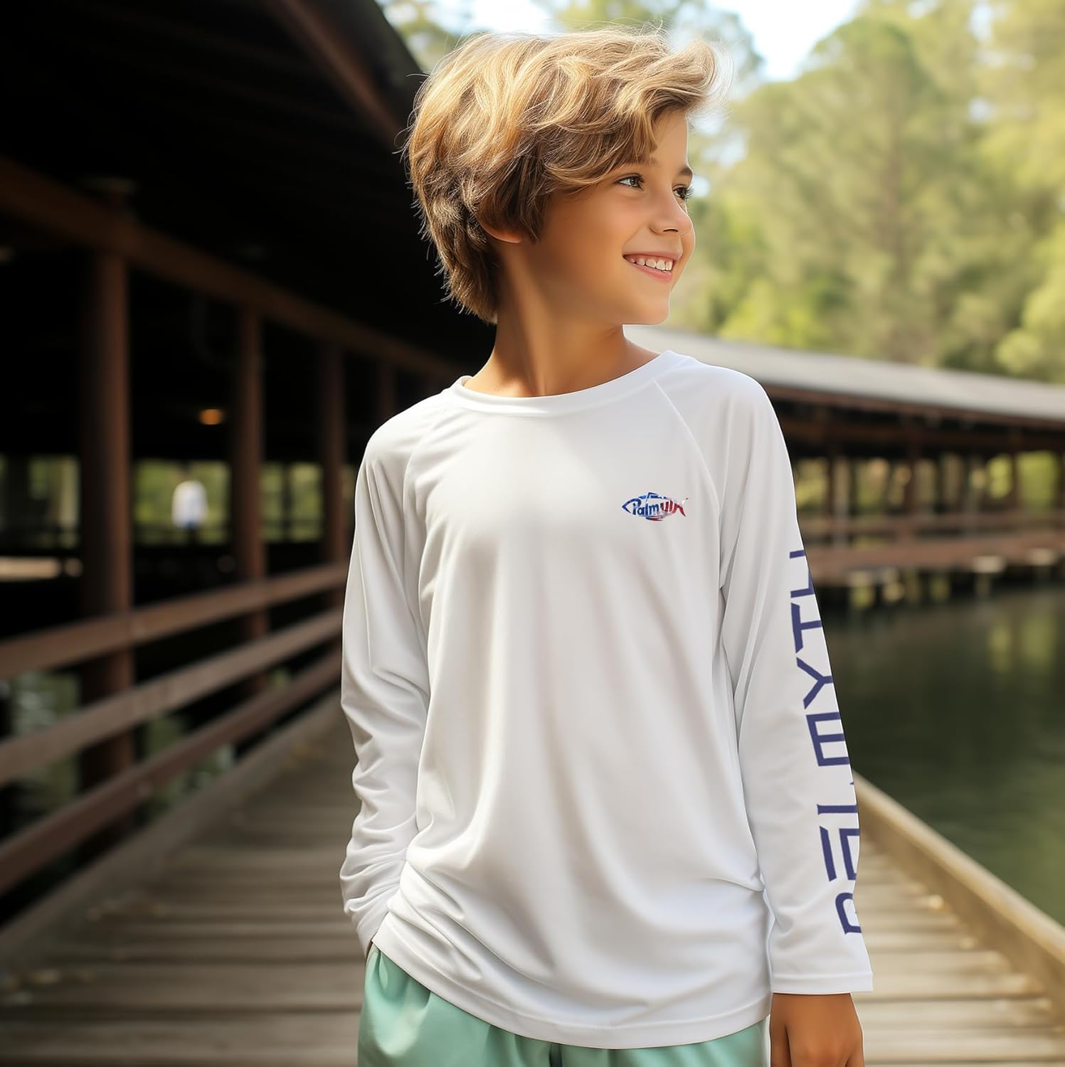 Palmyth Boys Fishing Shirt Youth Long Sleeve T-Shirt UPF 50+ Sun Protection - Image 3