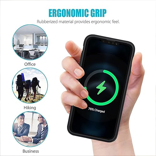 Miniatura 7 de Funda de batería para iPhone 13 Pro Max, Full Encircle 10800mAh de alta capacidad, recargable, portátil, cargador de batería extendida, compatible