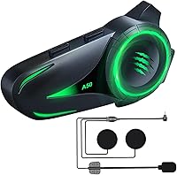 Vista 1 de Casco de motocicleta Bluetooth con altavoz para casco de exterior, con cancelación de ruido, auriculares inalámbricos Bluetooth ultrafinos