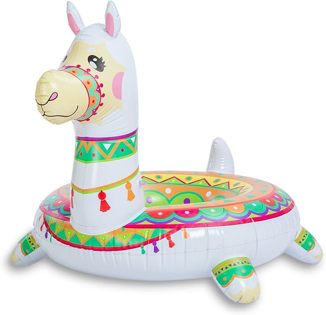 Inflatable Llama Pool Float 43.5, Pool Tubes, Fun Beach Floaties, Summer Pool Raft Lounger, Swim Party Toys, Swimming Pool Party Decorations for Kids & Adults