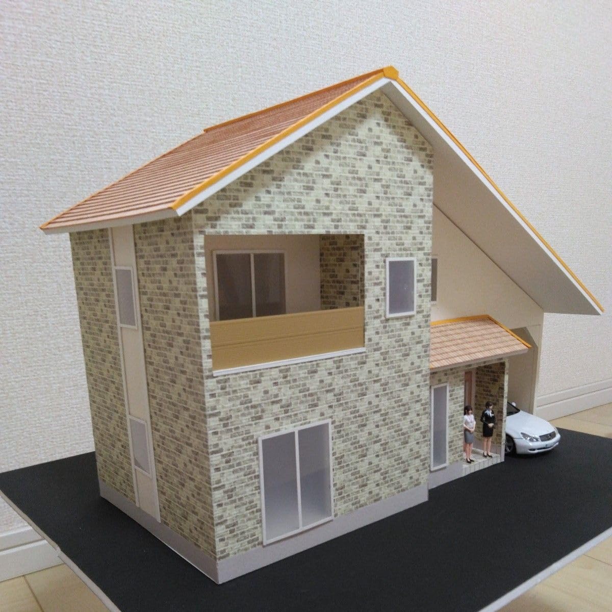 Amazon.co.jp: 1 43ミニカー住宅建物ジオラマ※1台ミニカー飾れます