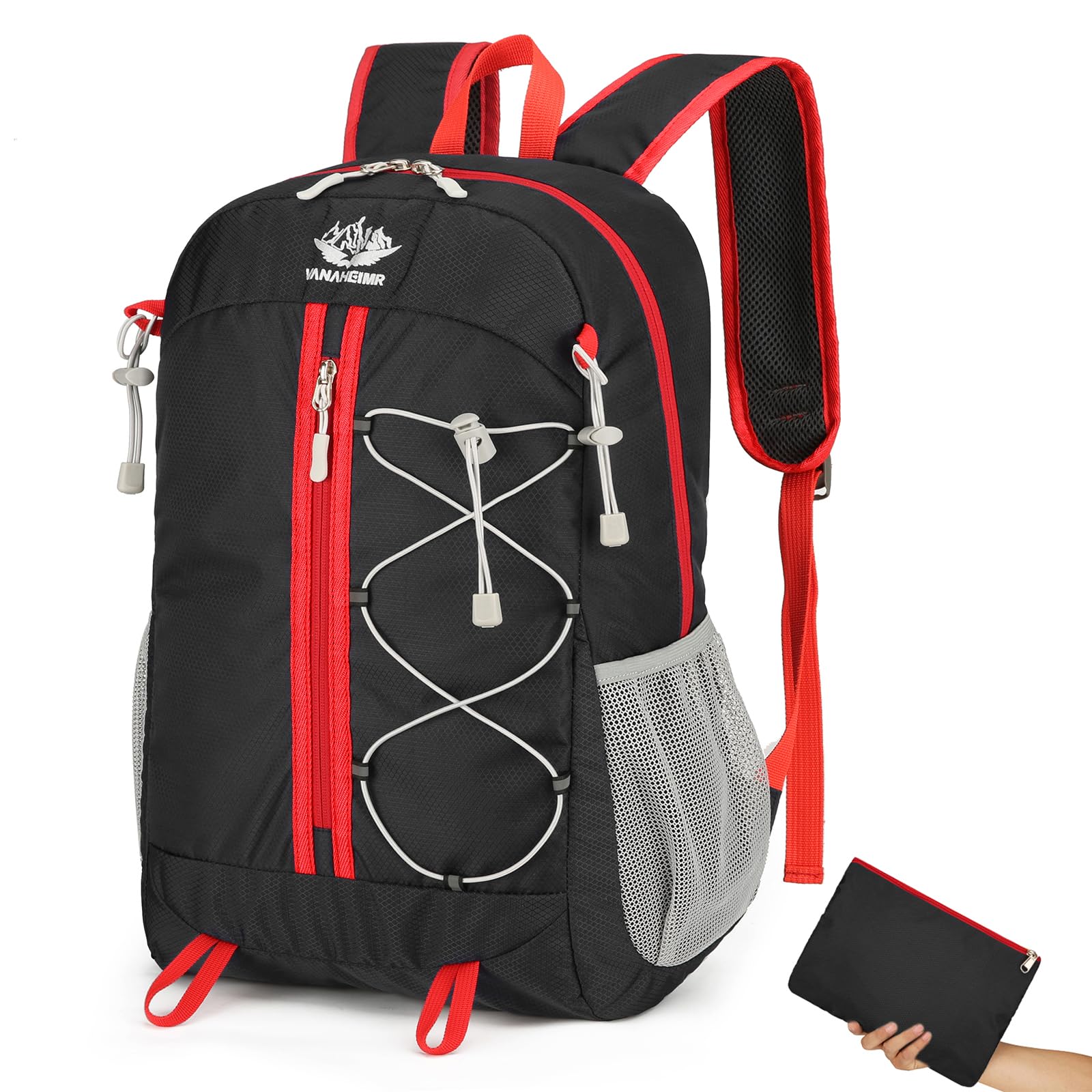 szyanlai Hiking Backpack for Men Women, 30L Ultra Lightweight Foldable Waterproof Rucksack,Back Pack Rucksack for Men Women Kids Camping Travel