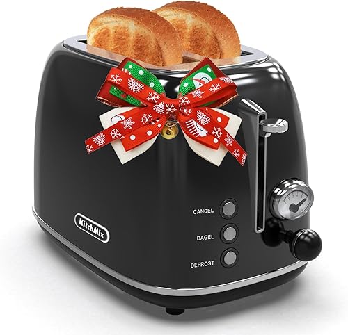 Vista 9 de Tostadora de 2 rebanadas, tostadora retro de acero inoxidable con 6 ajustes, ranuras extra anchas de 1.5 pulgadas, función de Oscuro,Rosa