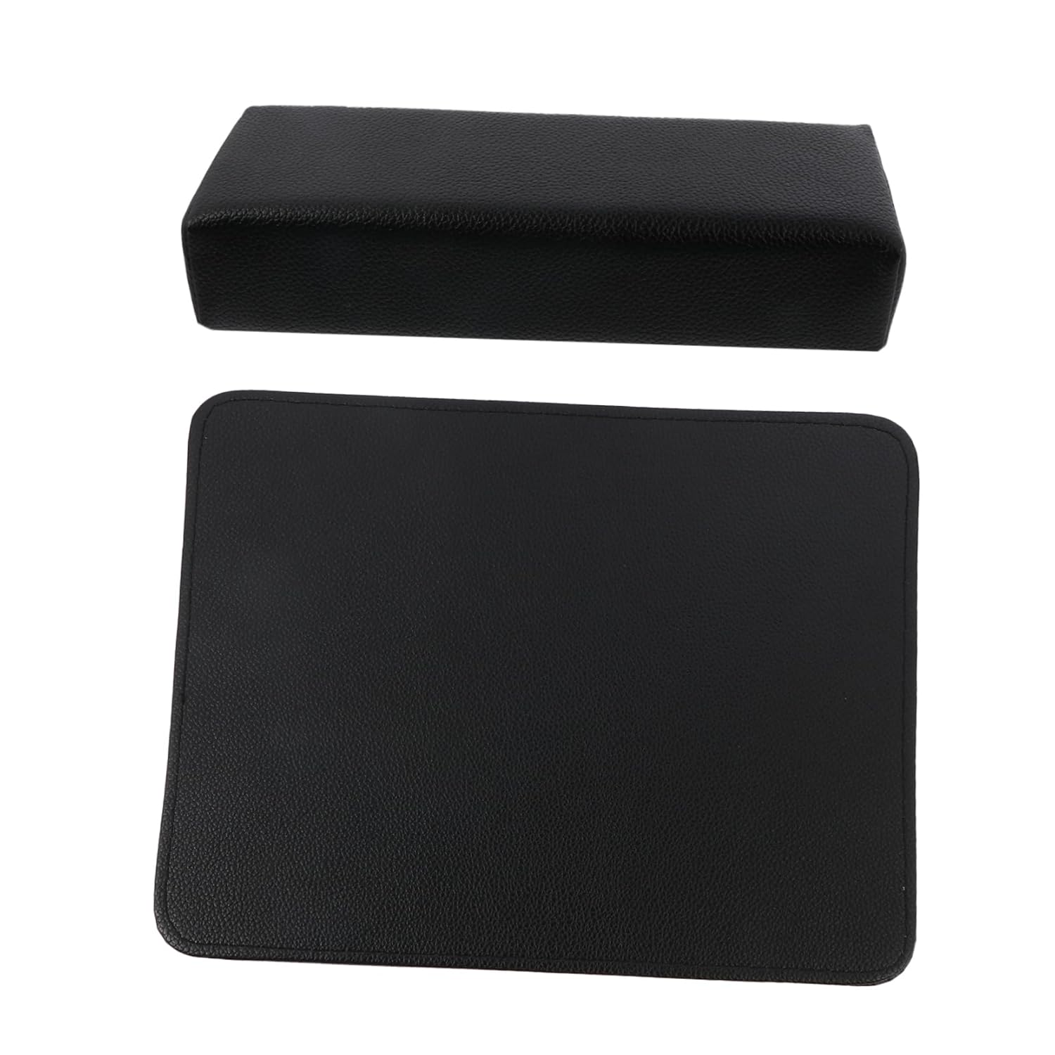 2pcs PU Leather Manicure Hand Pillow Mat Set Washable Design Rectangular Texture for Nail Artists and Home Use
