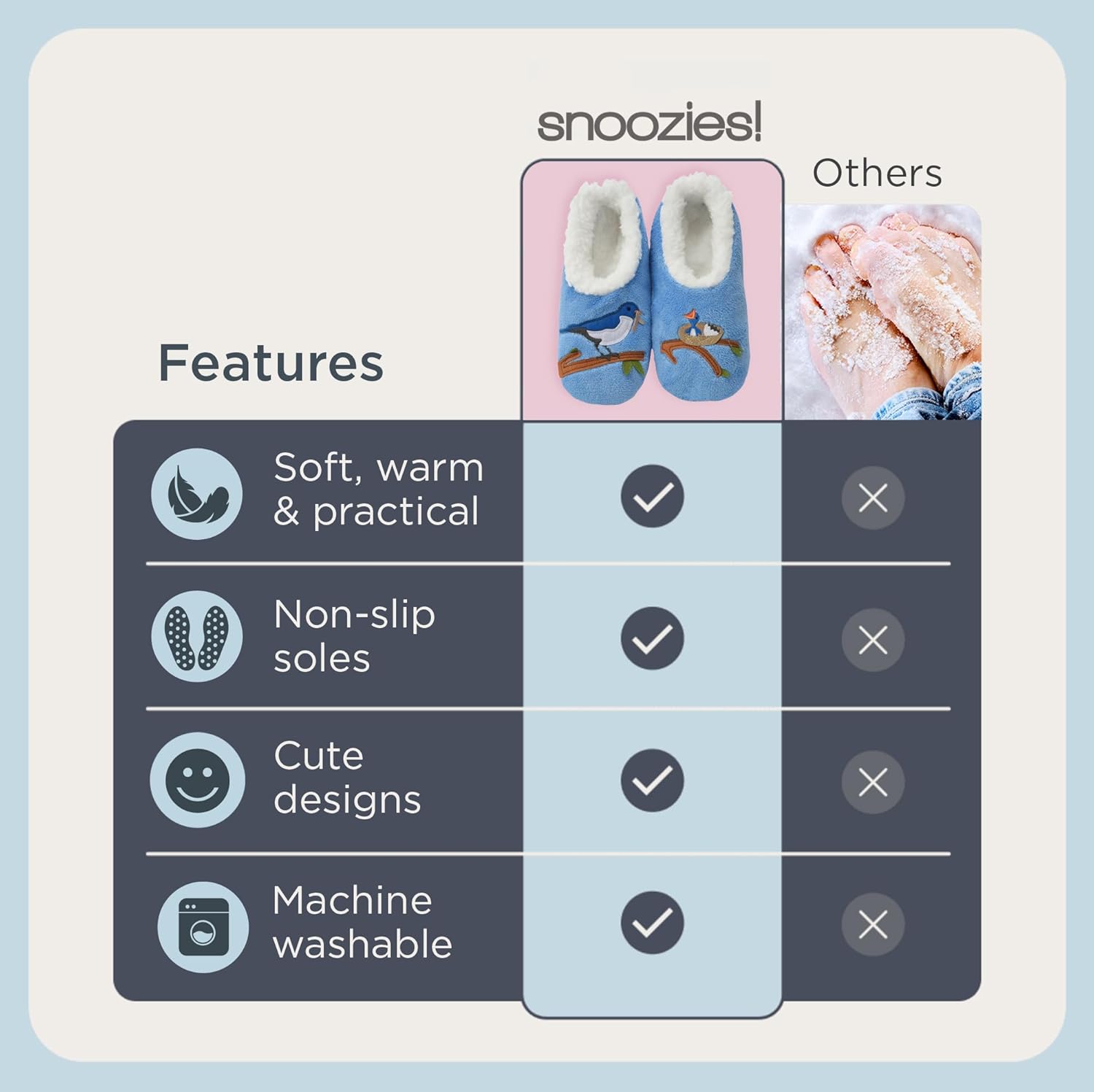 Snoozies Animal Slipper Socks for Women, Funny Animal and Fuzzy Slippers Soft Non-Slip with Sherpa Lining, Cute Slippers - Image 4