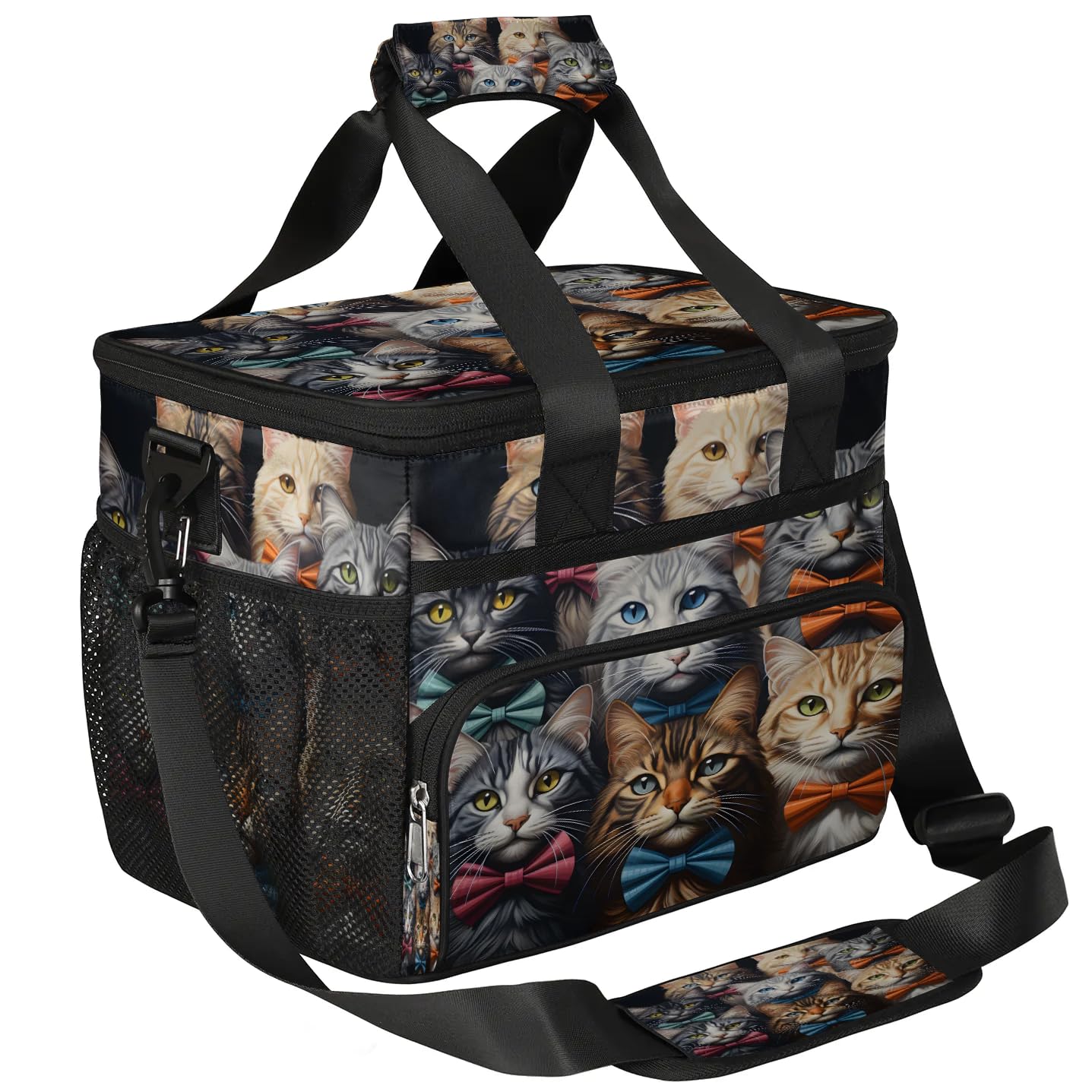 Lunch Box for Men Heavy Duty Insulated Lunch Bag for Women Cute Gentleman Cat Lunchbox for Adults Lunch
