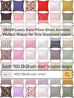 Vista 7 de MSD Paquete de 2 rellenos de almohada de 28 x 28 pulgadas, hipoalergénicas, cuadradas, de poliéster blanco, relleno de almohada europea para sofá