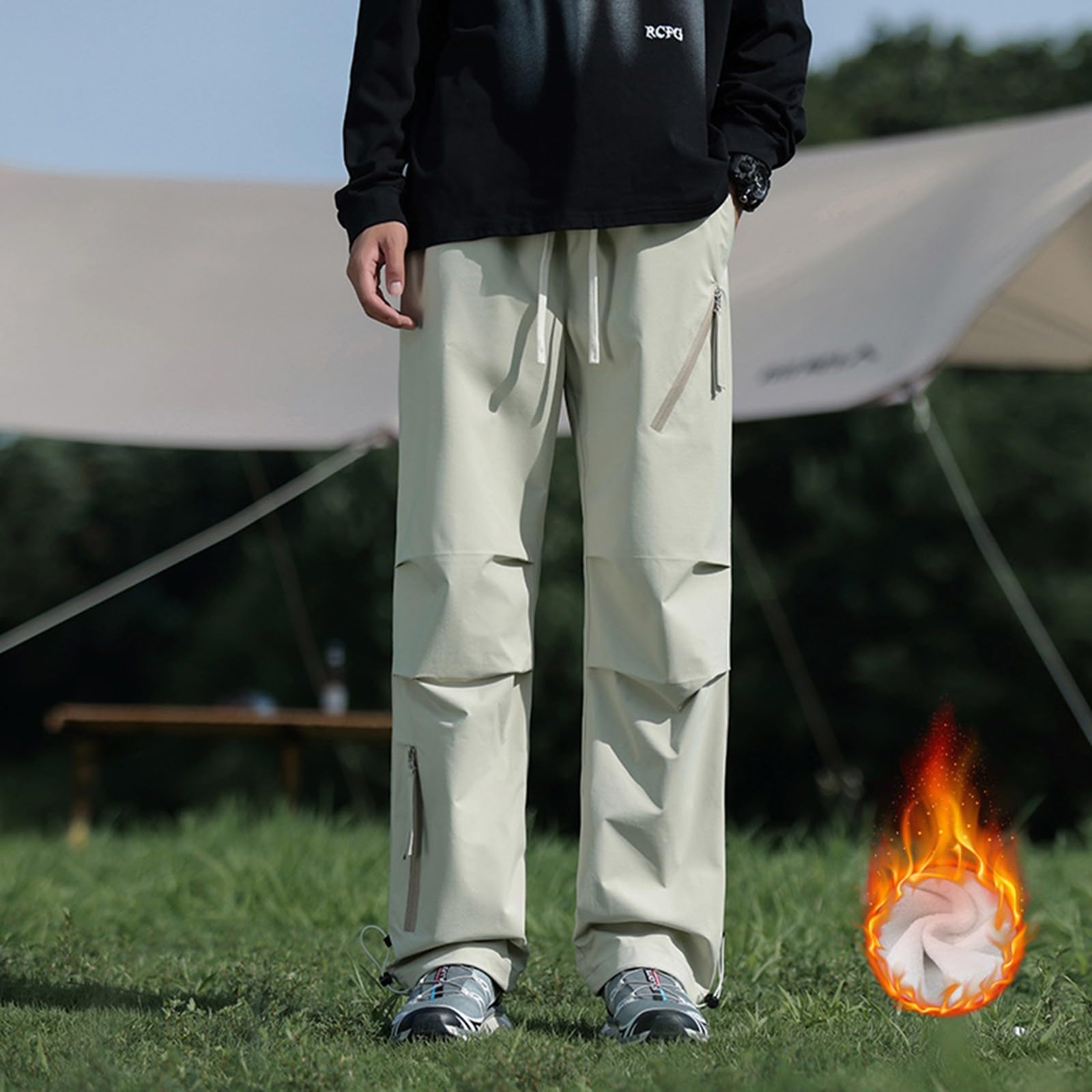 Pantalones Hombre Invierno, Pantalones Térmicos de Invierno para Hombre Aislamiento Actividades Exteriores Casuales