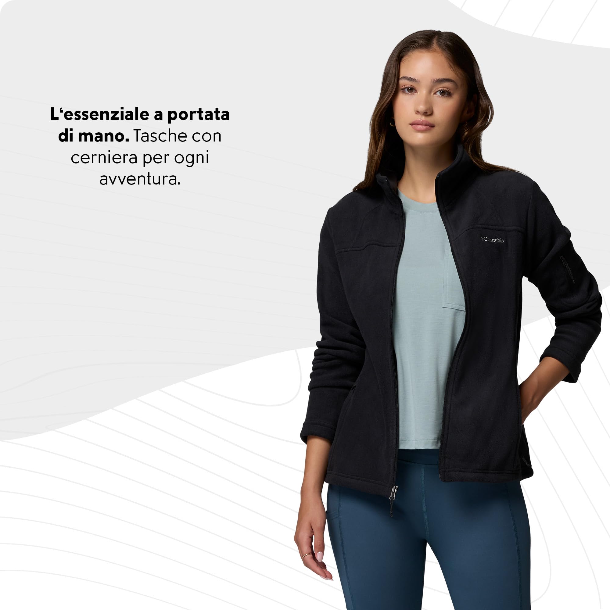 Columbia Fast Trek II Jacket, Giacca In Pile Con Cerniera Intera Donna