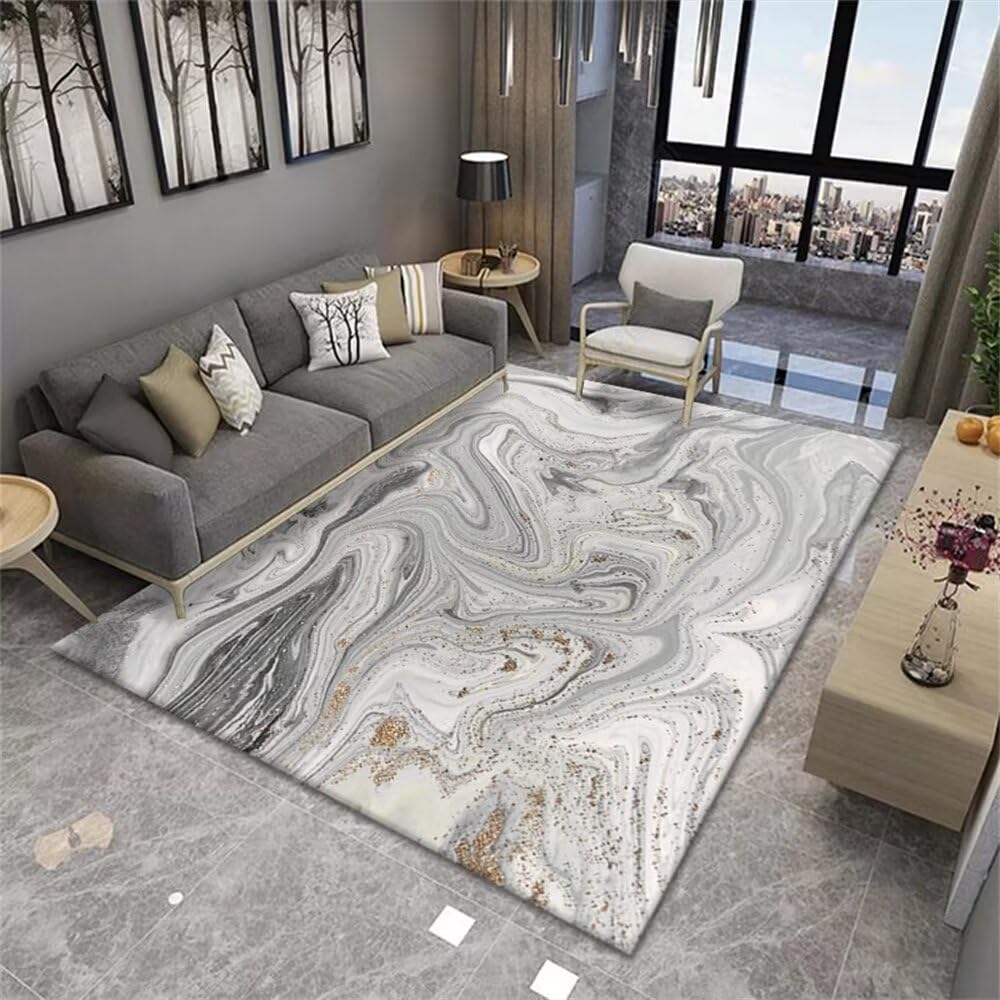 Tapis de chambre garçon 180X250cm grand tapis rectangle gris texture abstraite moderne