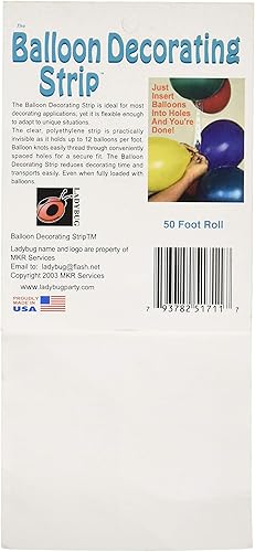 Miniatura 2 de Tira de globos de 50 pies Mayflower 29845 de decoración, claro de Mayflower Products