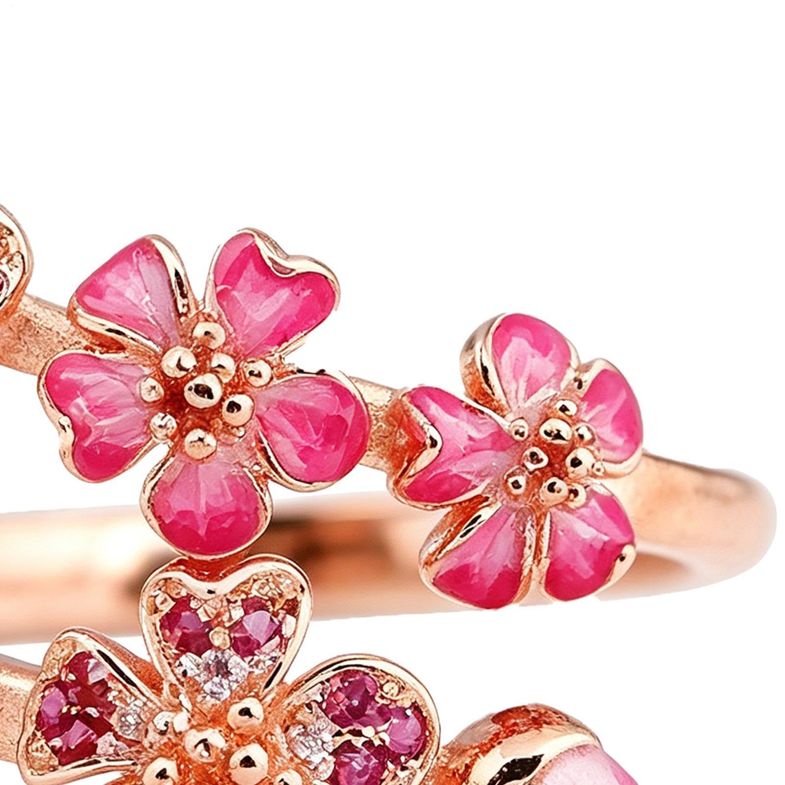 Generisch Blumen Ringe Für Damen, Frauen | Metallblume, verstellbarer offener Schmuckring für Frauen | Modische Trauringe Für Damen | Für Verlobung, Geburtstag, Hochzeit, Party Und Tanzen