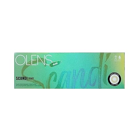 O-LENS 1Day Scandi Olive - Coloured Contact Lens (Daily Disposable, 0.00 / 10pcs / Olive), Natural Looking & Comfy Eye Color Lenses
