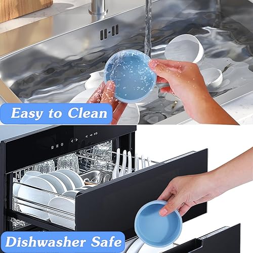 Miniatura 5 de ZHYEEDAA 3 moldes de silicona para freidora de aire, moldes individuales para hacer mordeduras de huevo, moldes de huevo reutilizables, moldes para