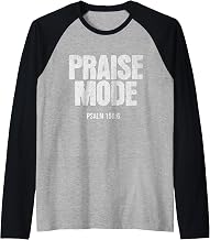 Christian Worship PRAISE MODE Psalm 150:6 Verse Gift Raglan Baseball Tee