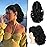 SOFEIYAN Ponytail Extension 11 inch Claw Clip Ponytail Hair Extensions Long Curly Wavy Ponytail Fluffy Clip on Pony Tails Synthetic Hairpiece for WomenBlack