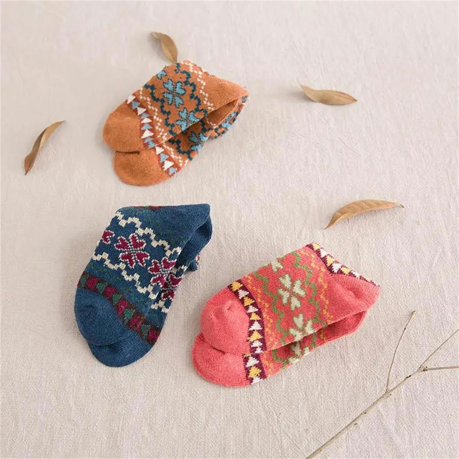 Calzini 5 Paia Da 5 Coppie Di Calze Calde Invernali Da Donna Modello Casual Più Spessa Contro Il Freddo Sox