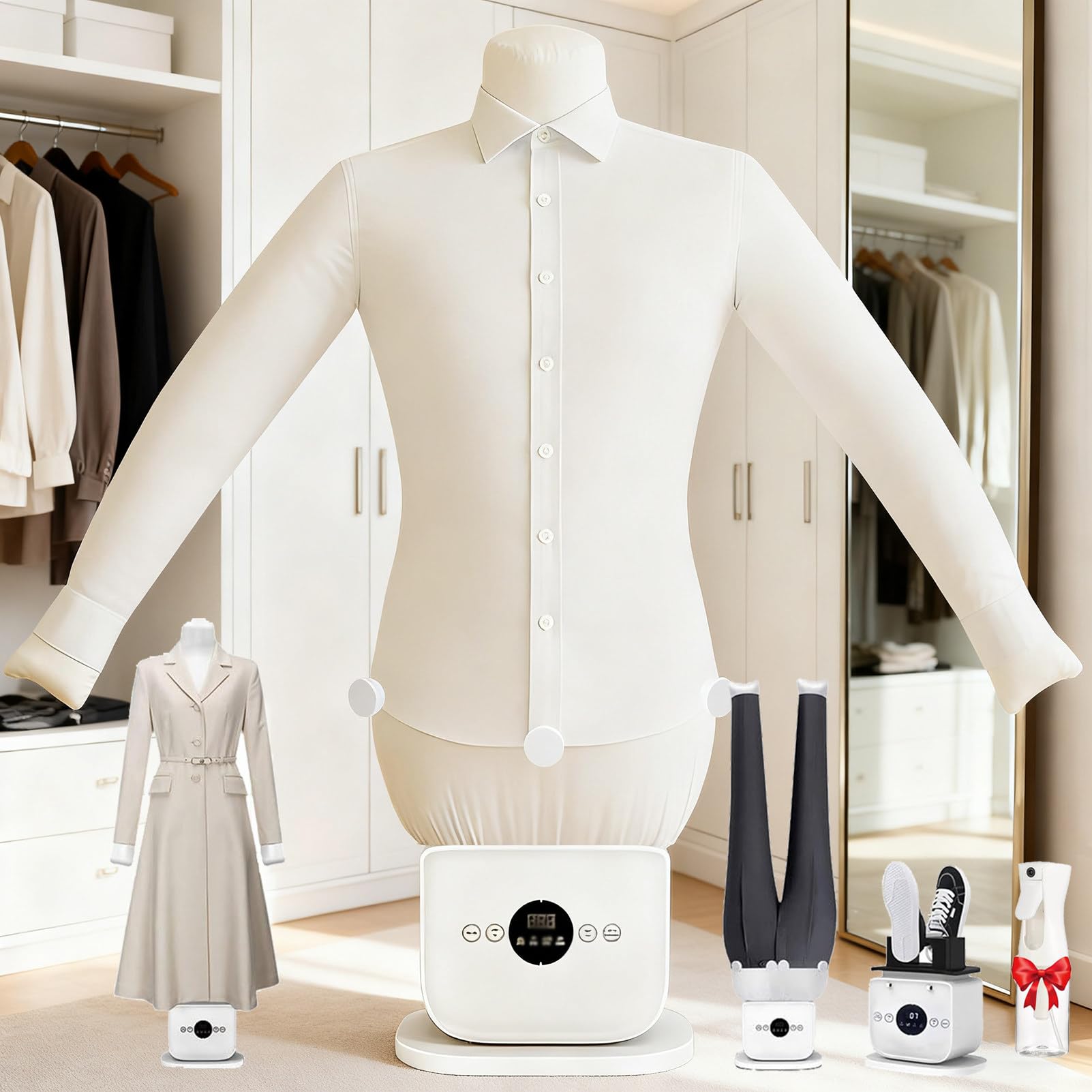 Lxpingmm Men's B Portable Shirt Press & Wrinkle Remover,Compact 3-In-1 Hot-Air Iron,8 Minutes Quick Ironed Dry, Adjustable Gentle On All Fabrics For Shirts & Pants