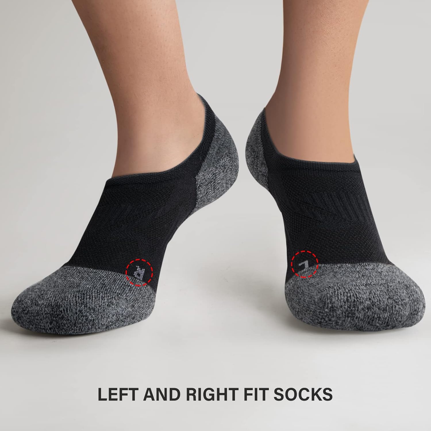 Gonii No Show Socks Womens Athletic Compression Running Low Cut Cushioned Socks 5 Pairs - Image 6