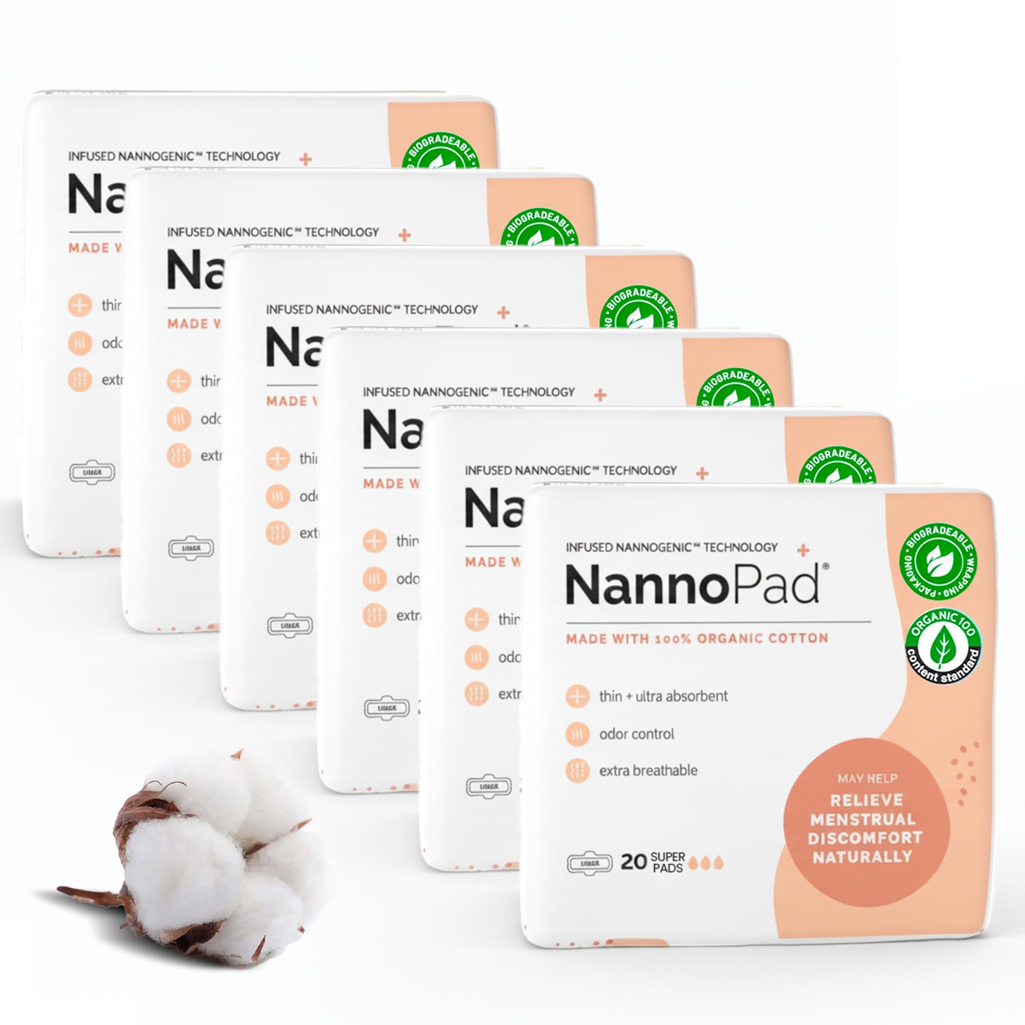 Amazon.com: NannoPad Organic Pads for Women - 100% Organic Cotton