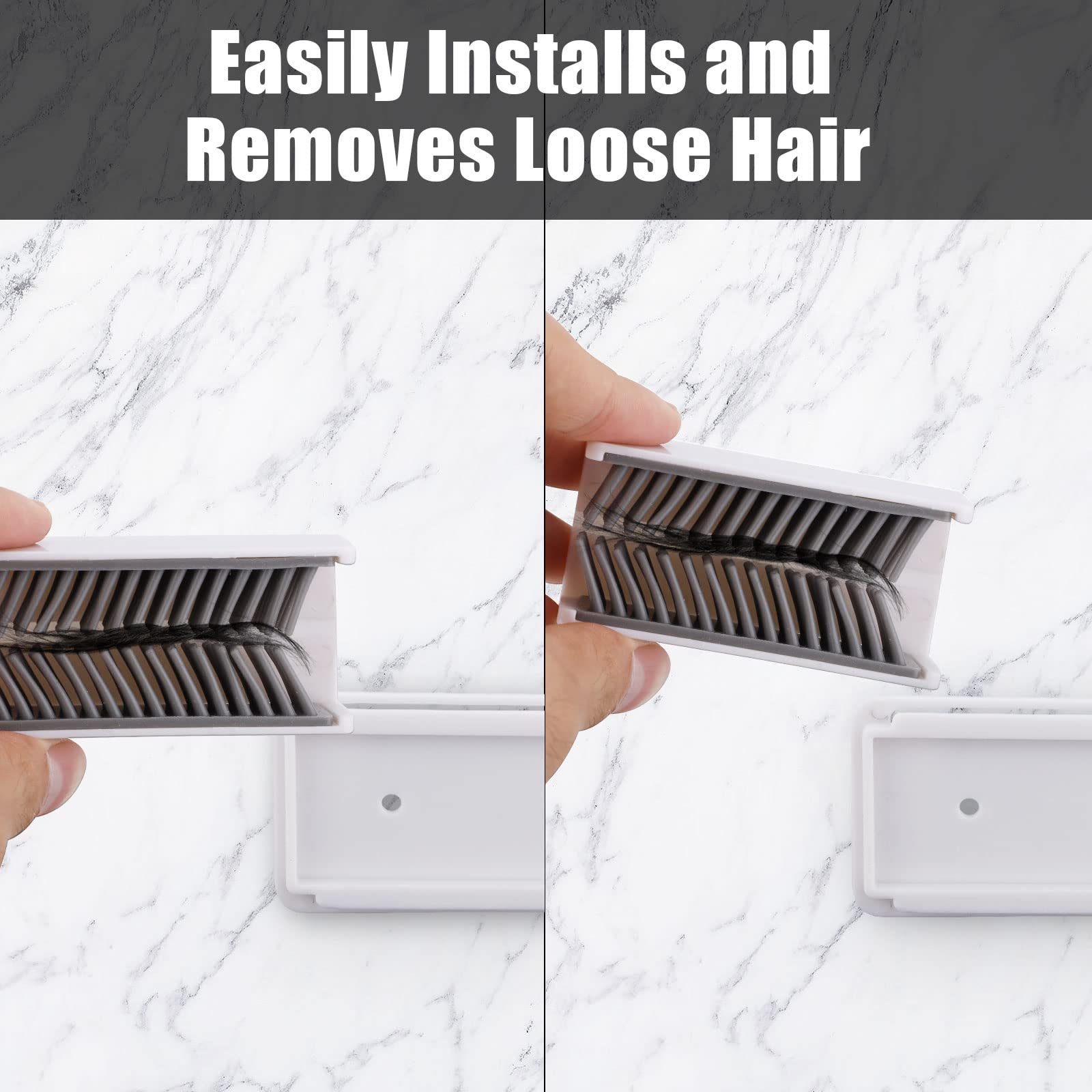 Raccogli Capelli Per Doccia | In Silicone | Adesivo O A Vite | Previene Intasamenti - Foto 3