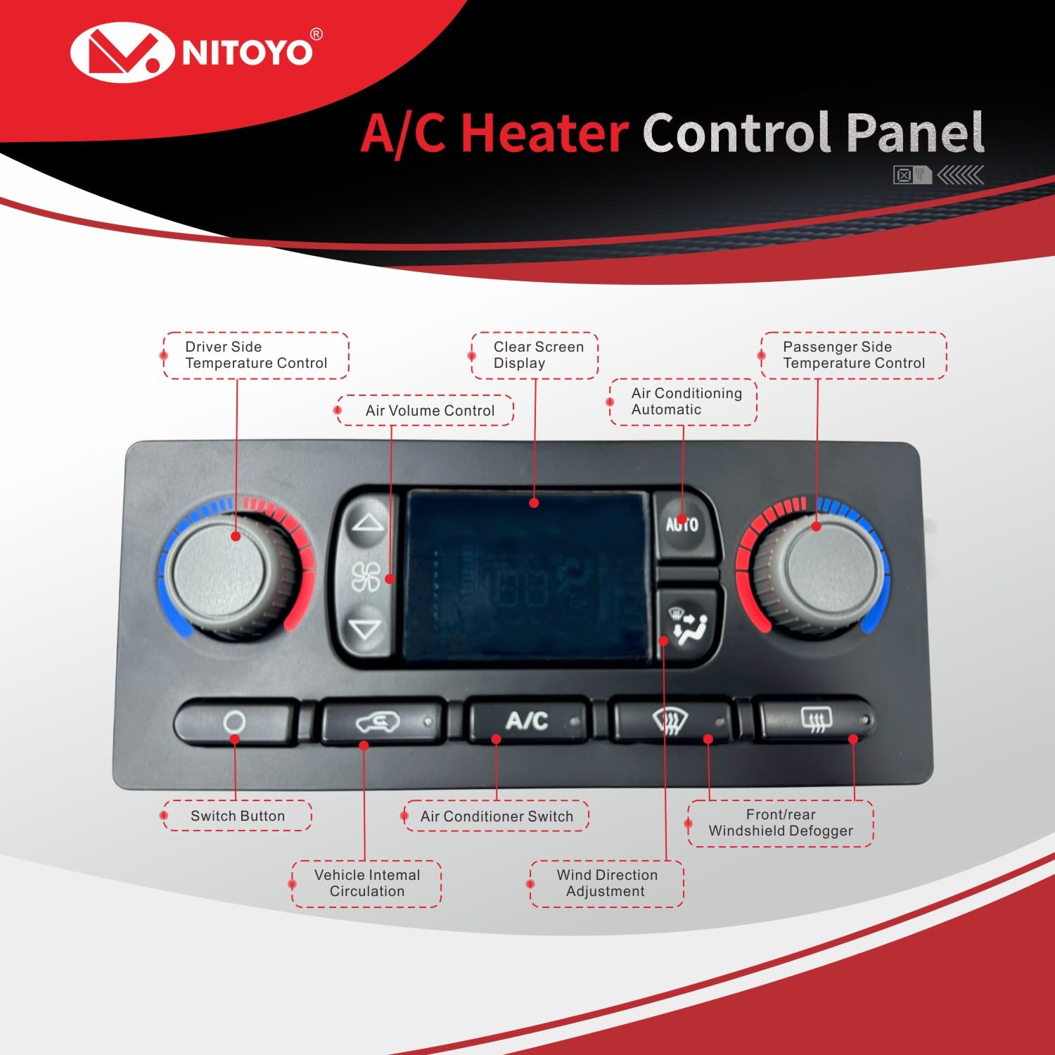 599-211XD HVAC A/C Heater Climate Control Module Compatible with Chevy Silverado Suburban Avalanche Tahoe Cadillac Escalade GMC Sierra Yukon Replace# 10367041, 15855848