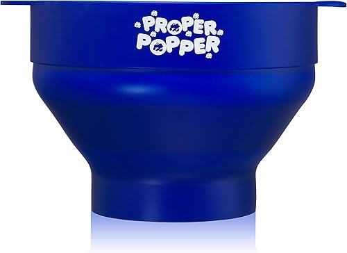 Miniatura 3 de The Original Proper Popper - Palomitas de maíz para microondas, máquina de palomitas de maíz, tazón plegable sin BPA y apto para lavavajillas, (azul)