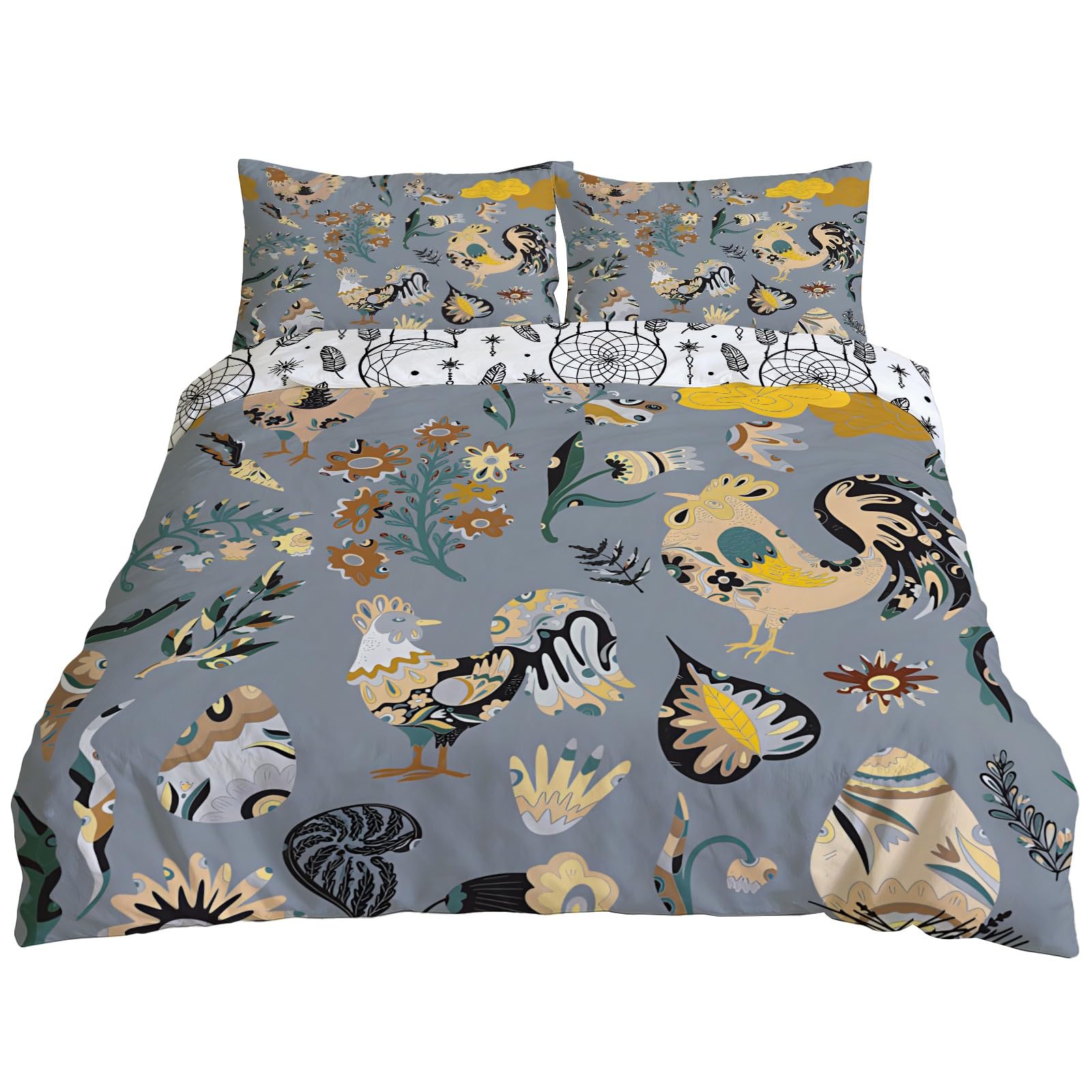 Housse de couette motif attrape-rêves pastoral pour une ambiance de chambre cocooning