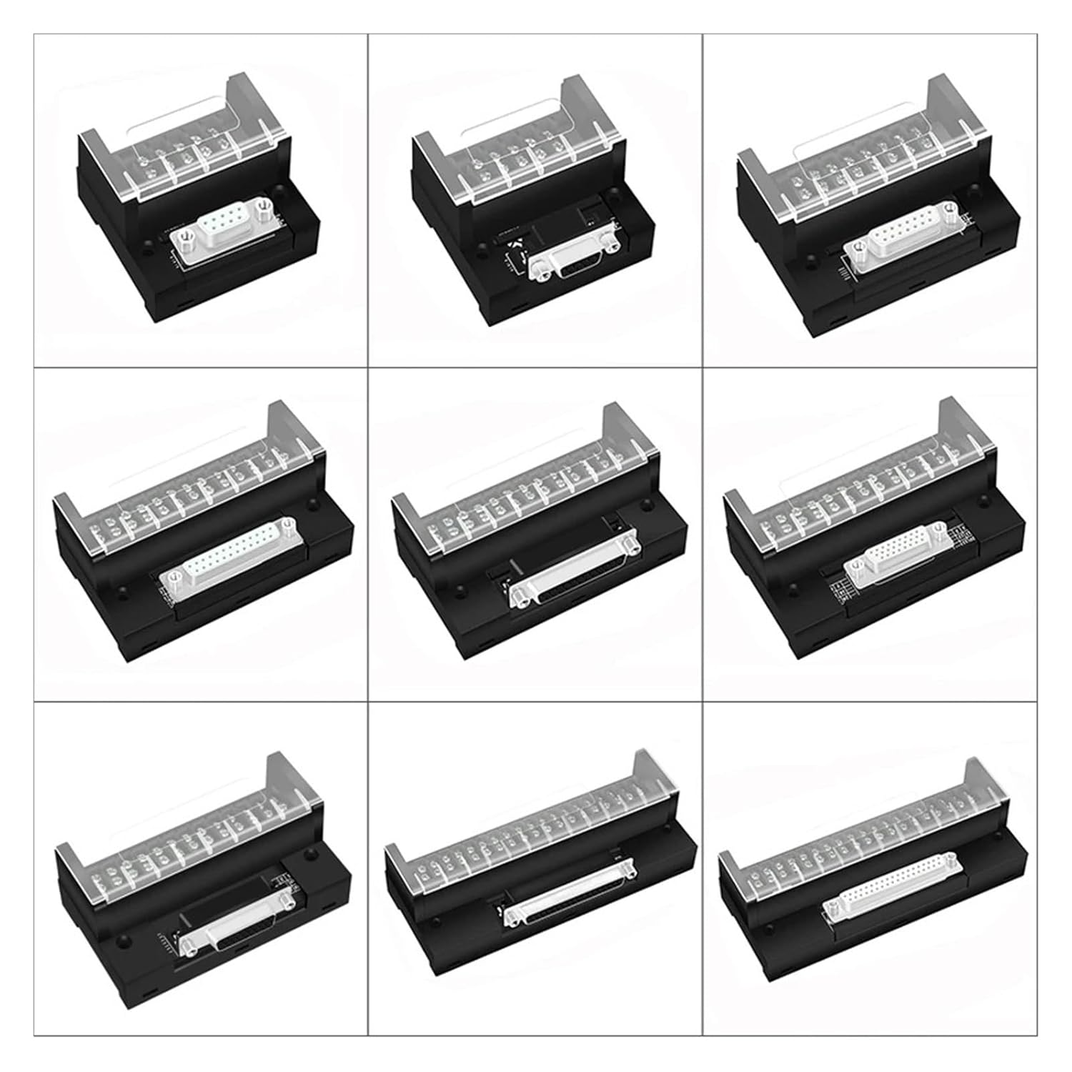 DIN Rail and Screw Mount UB DB26 Connector Interface modules, Vertical and Horizontal Types, with dust Cover(MD-DB26M-H)