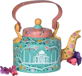 NYSARG Handpainted TAJ Mahal Kettle - Aluminium Size- Large