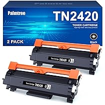 Palmtree TN2420 Compatibile Toner Brother MFC L2710DW TN2420 Toner Brother MFC L2710DN MFC-L2730DW TN 2420 TN-2410 TN2410 MFC-L2710DW MFC-L2750DW DCP-L2510D HL-L2350DW DCP-L2550DN (2 nero)
