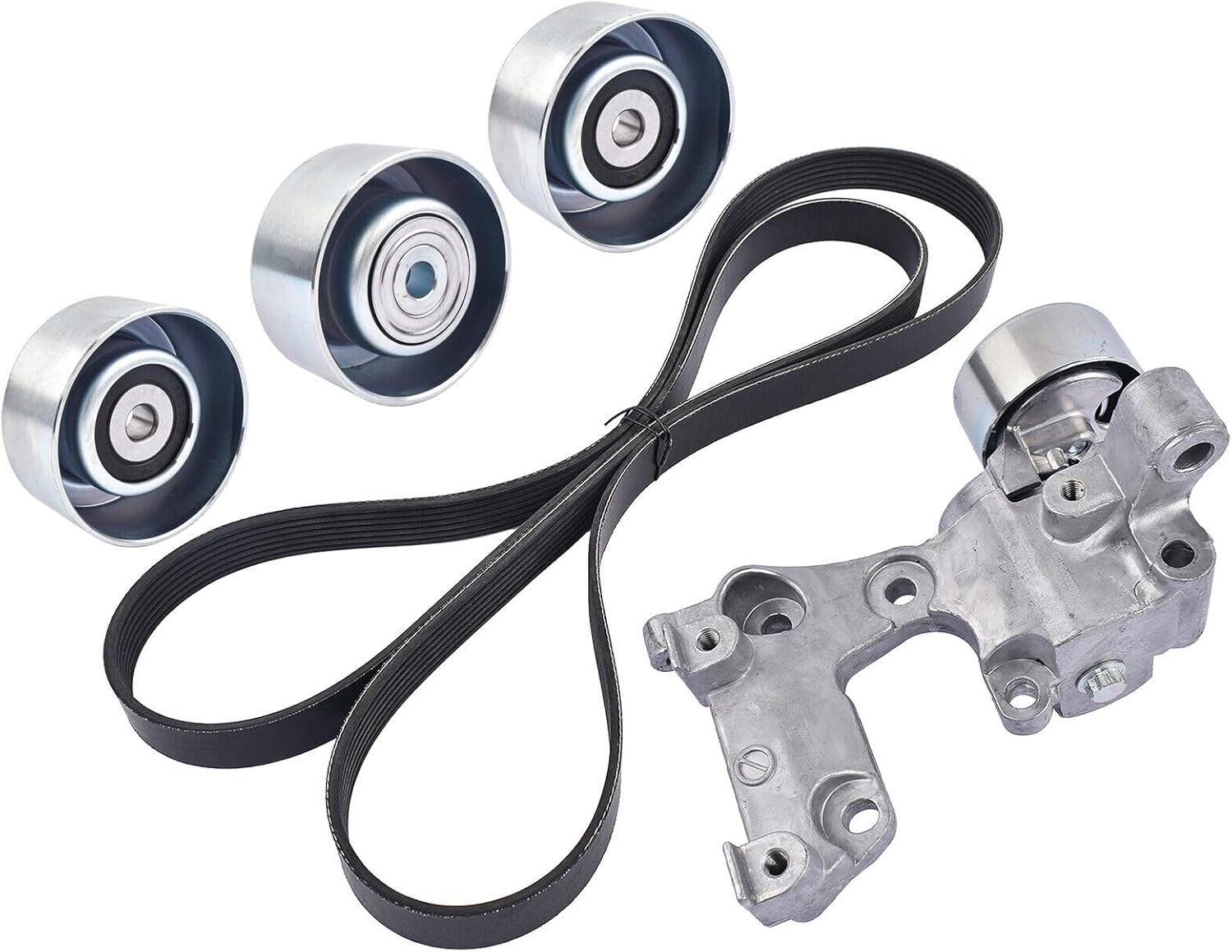 1662031013 Drive Belt Tensioner & Idler Pulley Kit Compatible with 2015 2014 2013 2012-2005 Toyota Tacoma 4 Runner Tundra FJ Cruiser V6 4.0L Serpentine Belt #1660331040